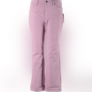 NWT🩷 NYDJ Barbara Bootcut Dawn Pink Ankle Cuff Denim Jeans, Size 12, #MFOZBA8385